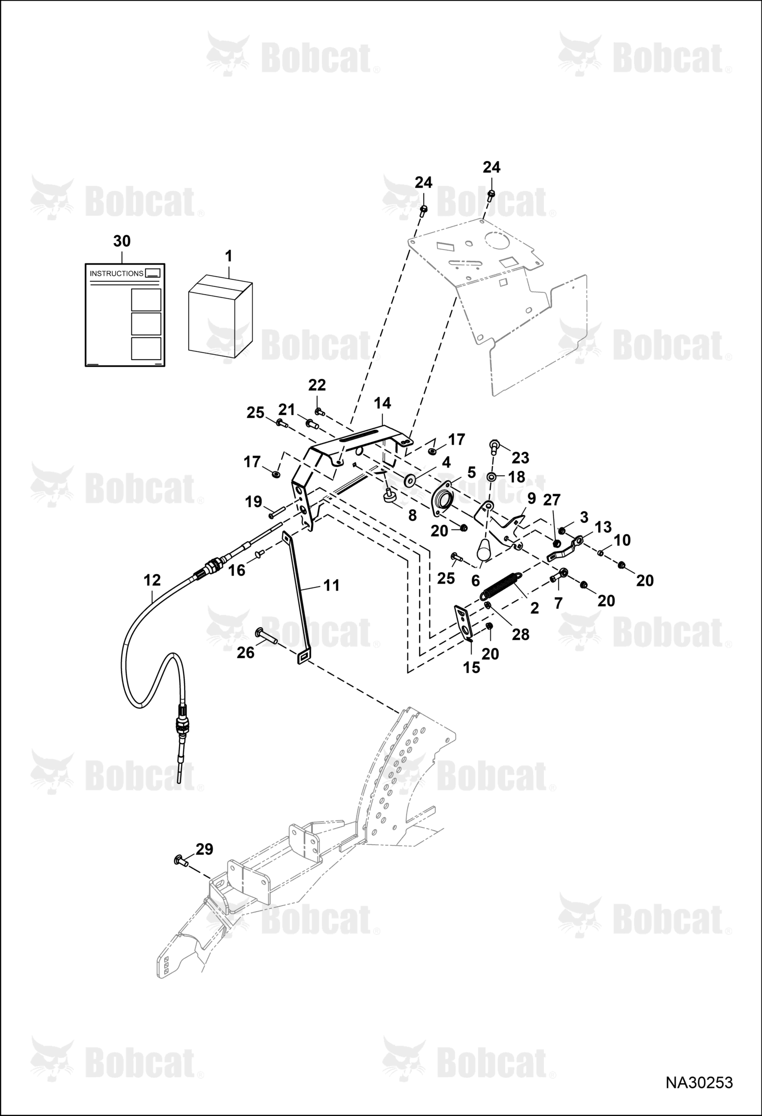 Kit Operator Control Discharge Chute 72