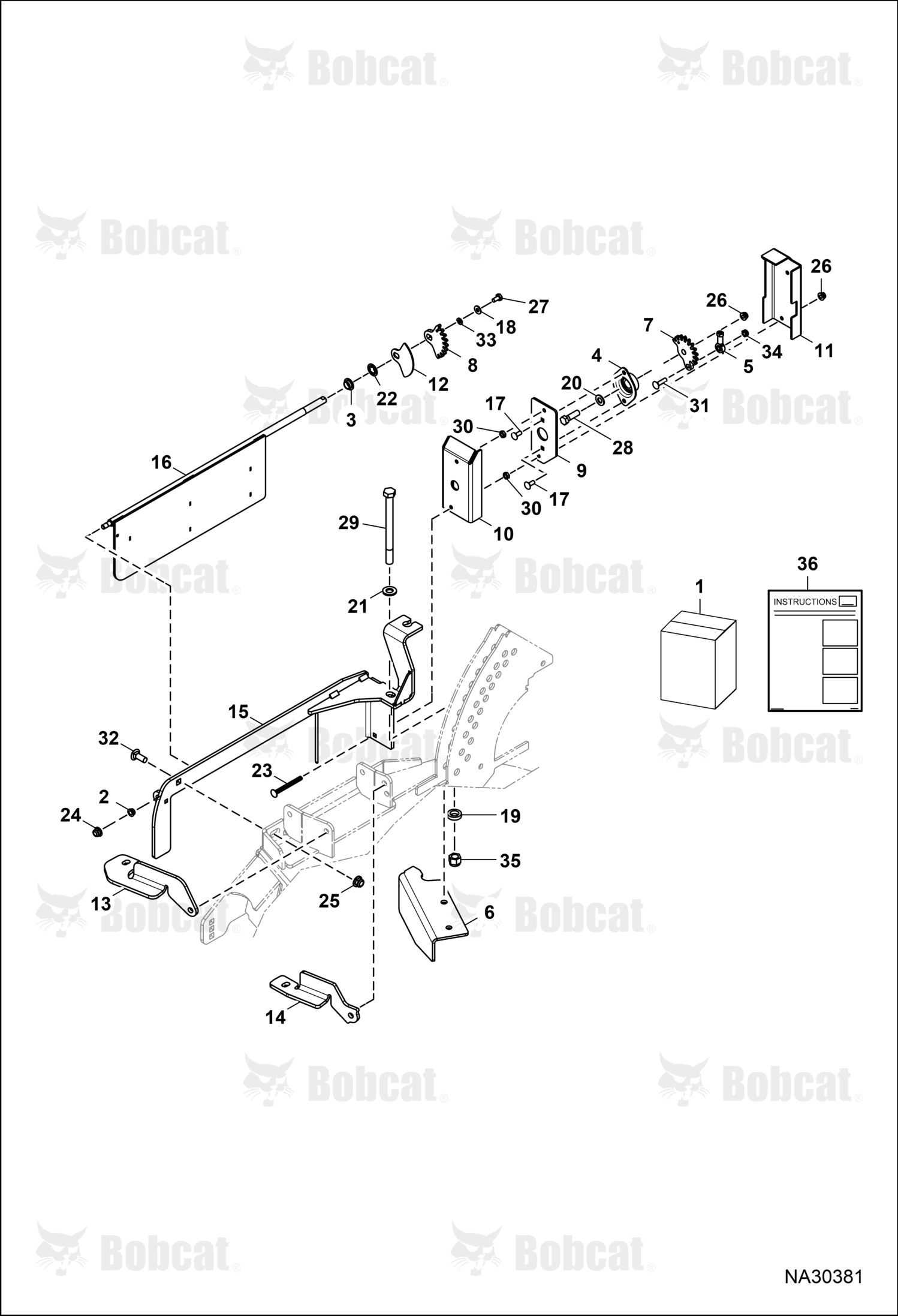 Bracket Chute Front 72