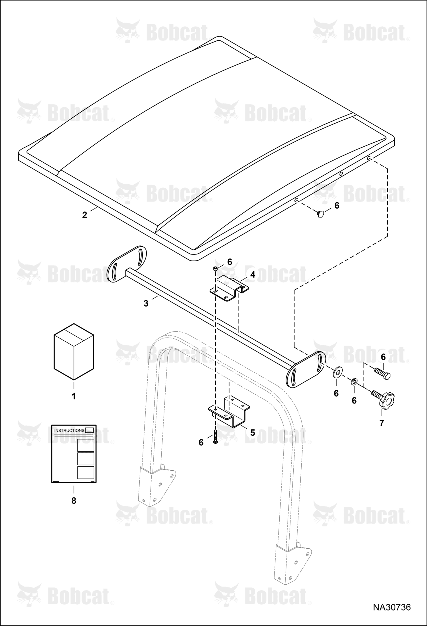 Bracket Cross Bar 1"