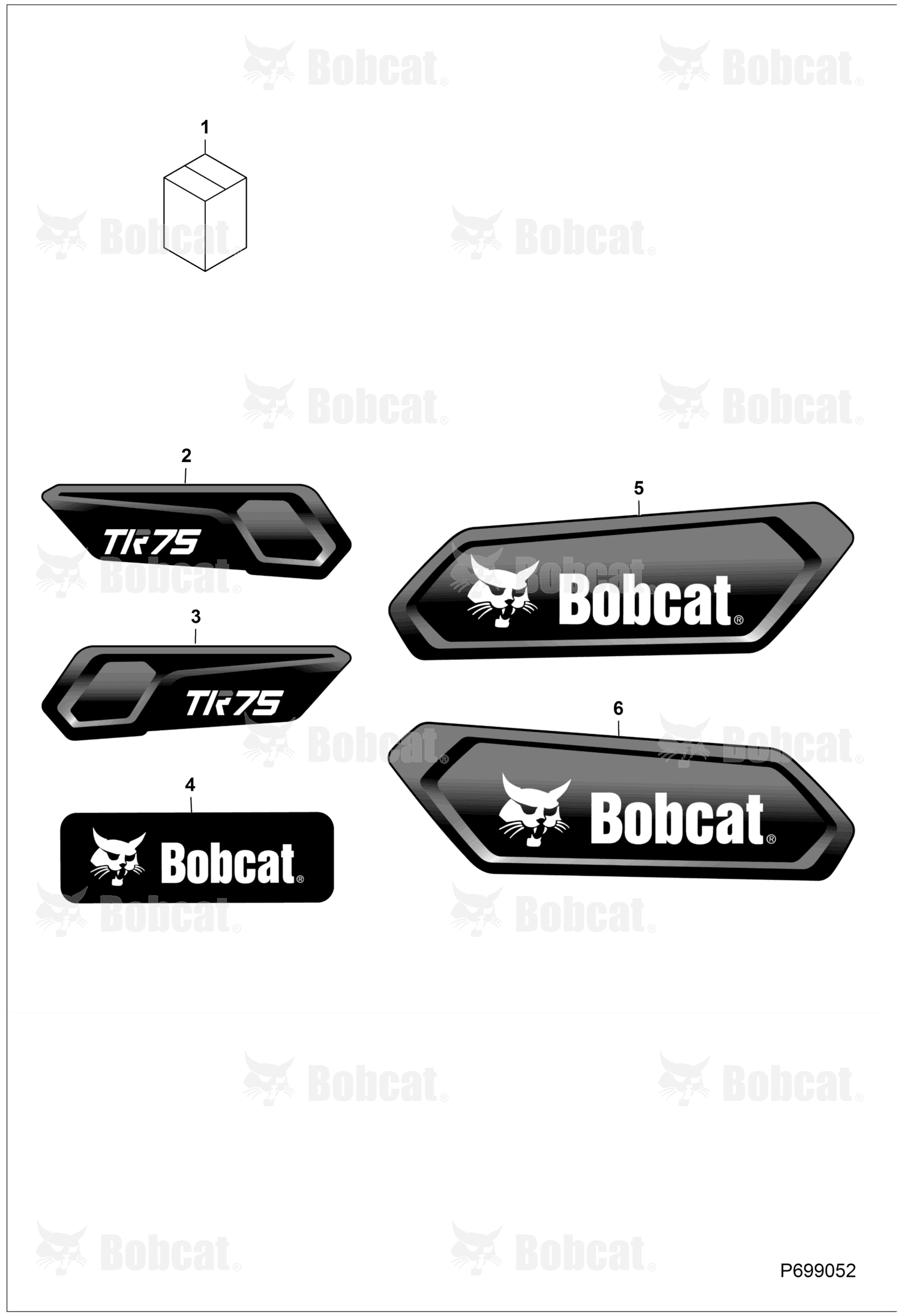 Decals, Bobcat Tr75