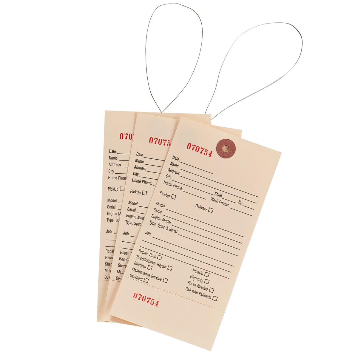 10-002 SERVICE TAGS 500 COUNT PERFORA