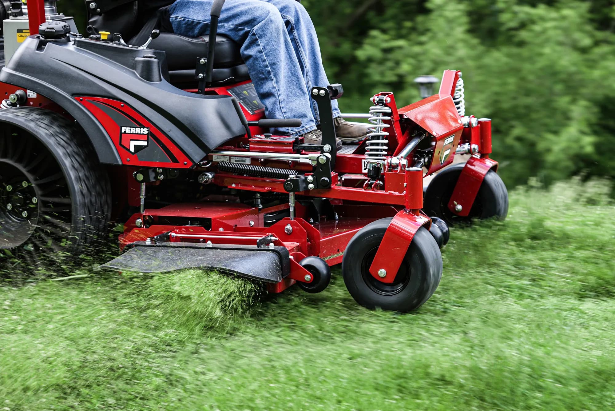 Ferris ISX3300 zero-turn — flagship 4-wheel independent suspension mower