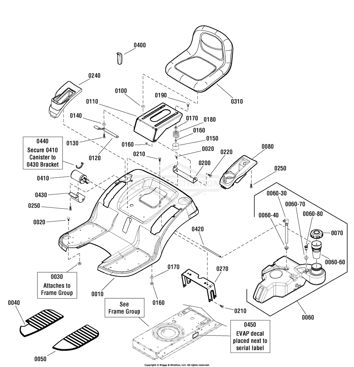 Ferris Grip diagram, part 1722302SM