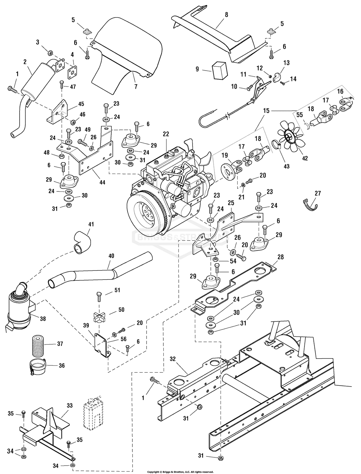 Ferris Knob-Slotted Throttle diagram, part 1725337SM