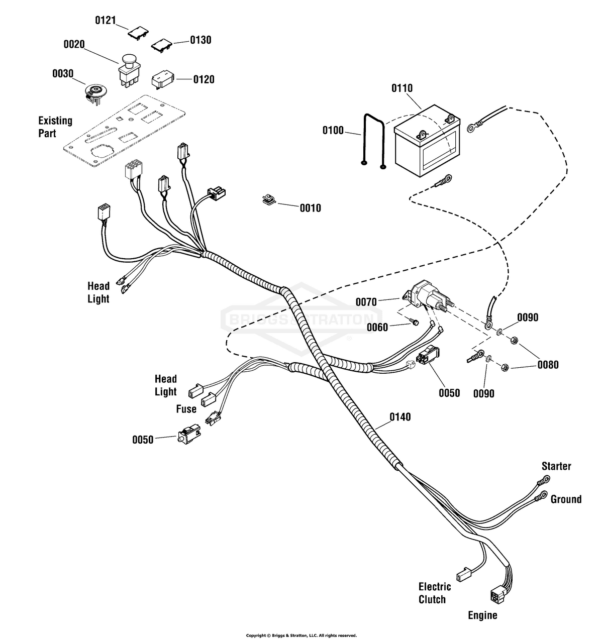 Ferris Plug-Hour Meter Black diagram, part 1729993SM