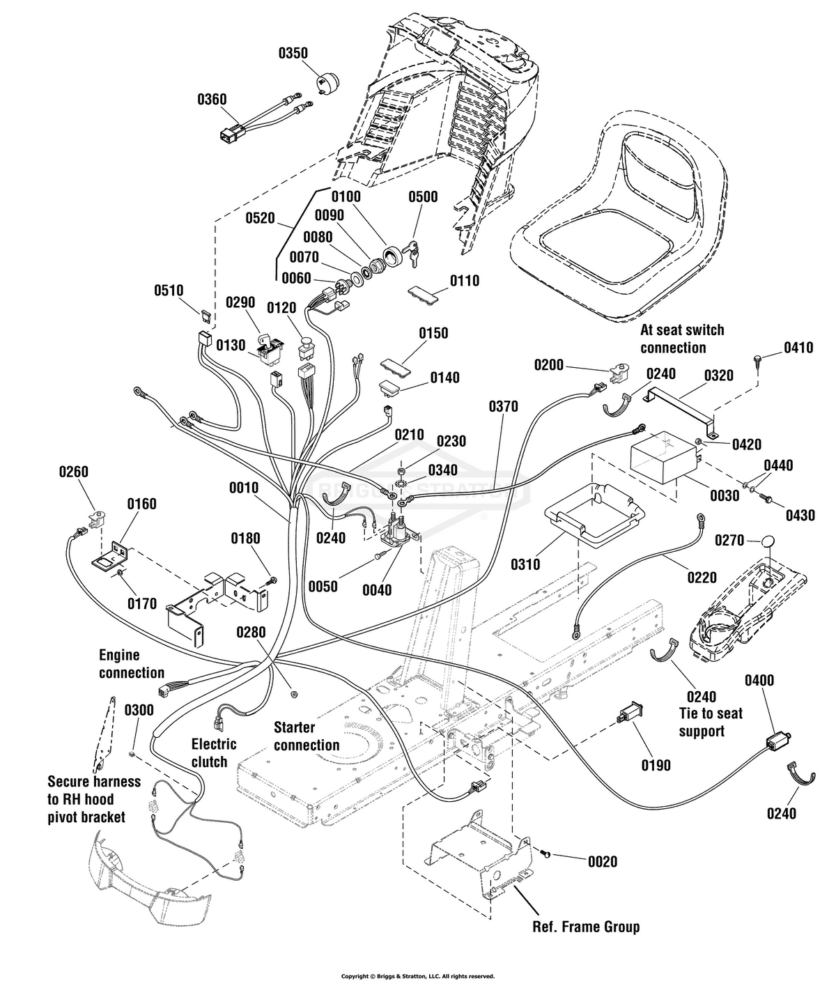 Ferris Switch Ignition diagram, part 1737853YP