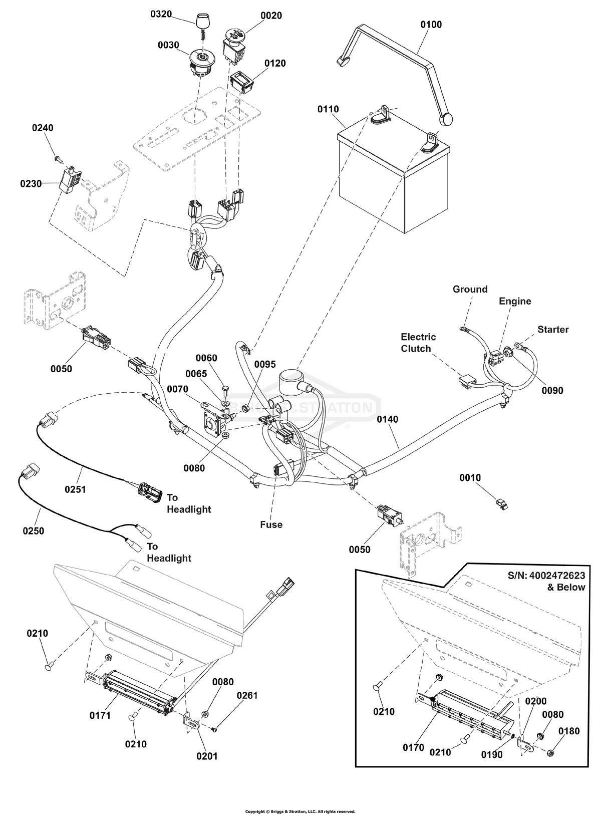 Ferris Solenoid diagram, part 1755381YP