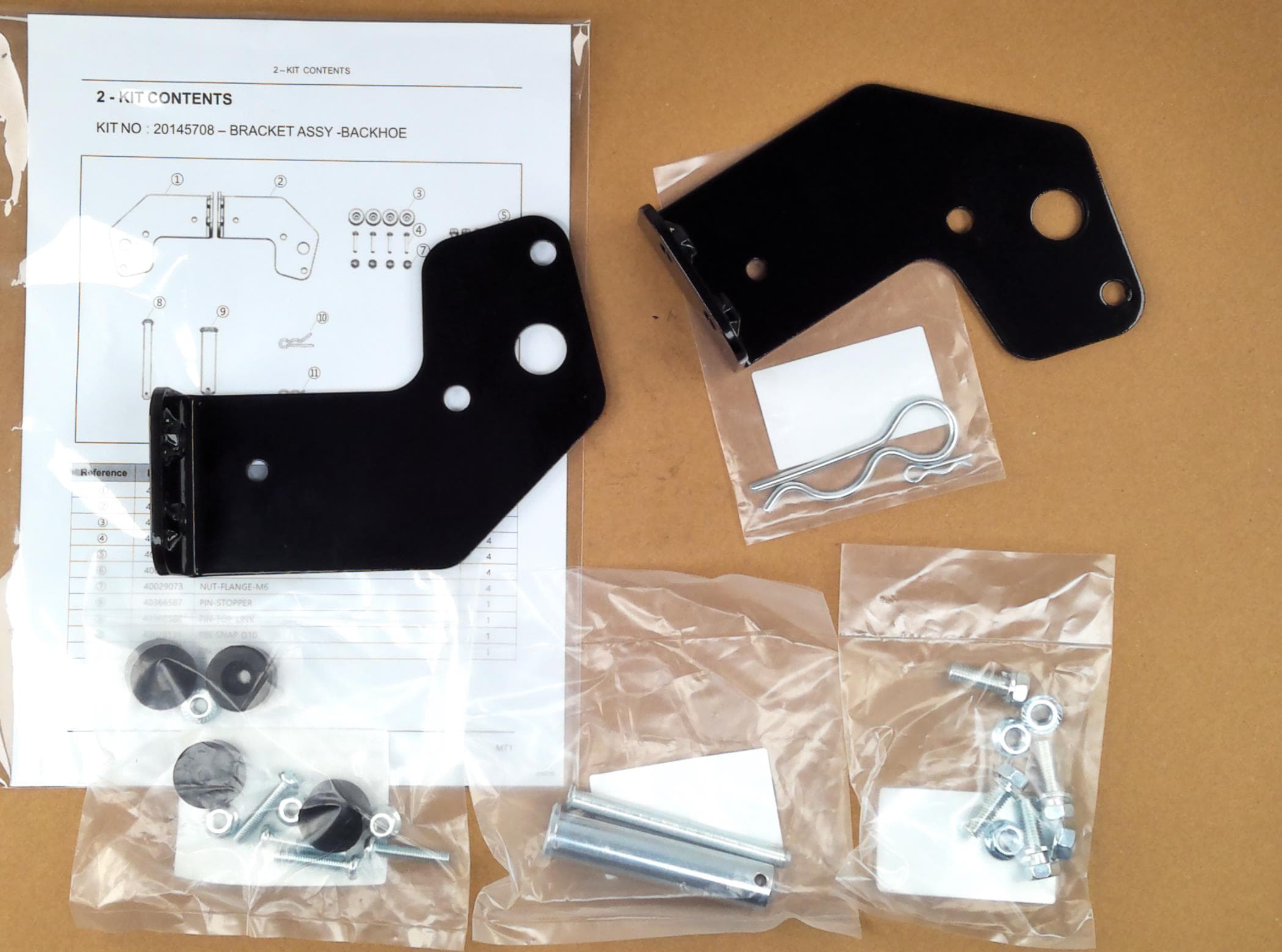 Dia Kit Bracket Assembly Backhoe Y