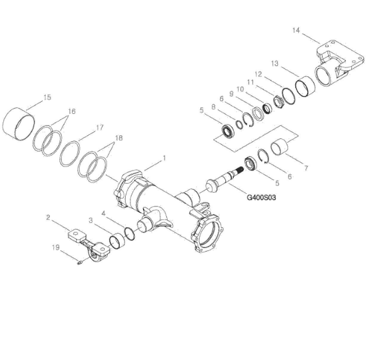 Bracket F/axle Front Trg400