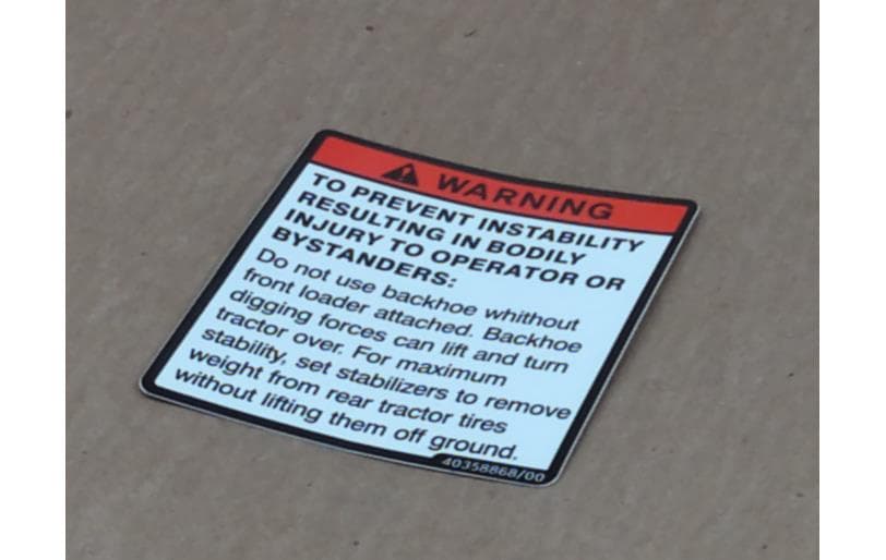 Decal Warning TSBH
