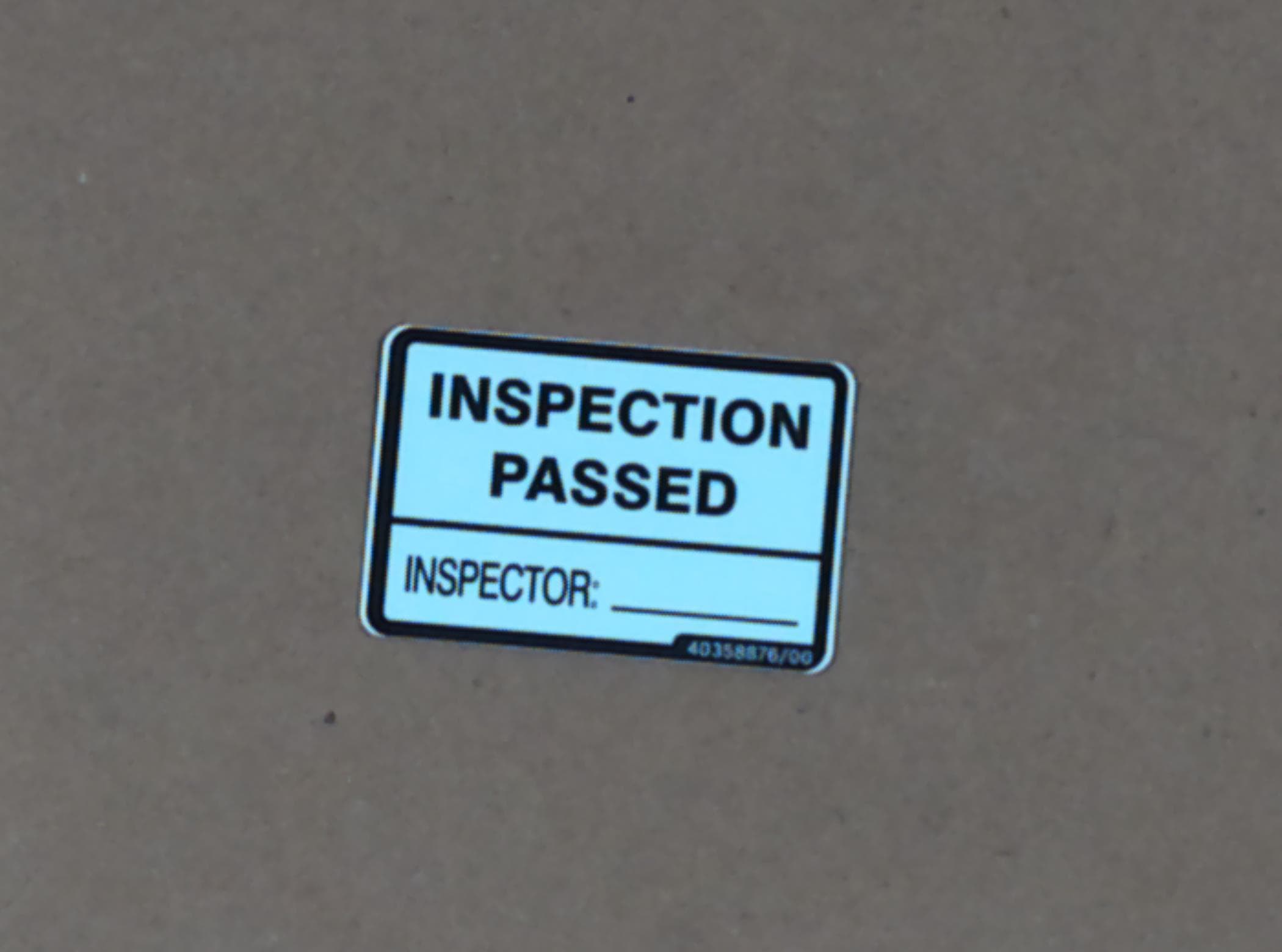 Decal Inspection TSBH