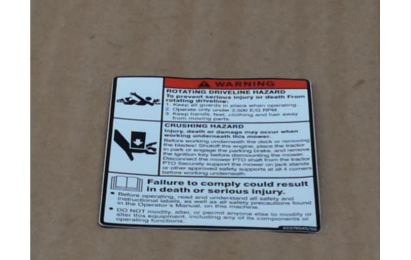 Decal Warning TSMM