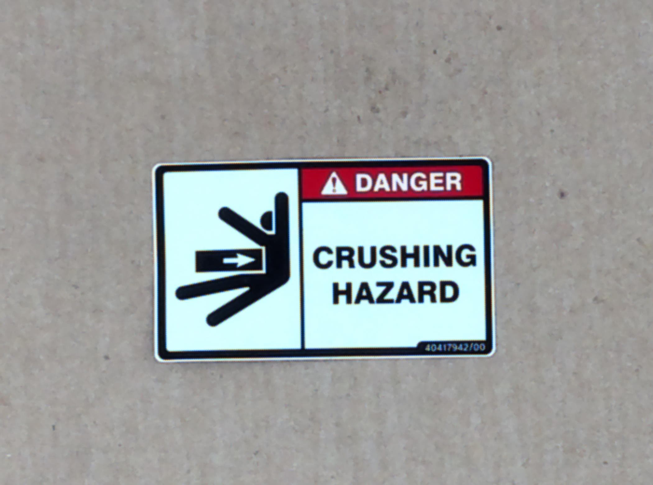Decal Danger TSBH BHG980