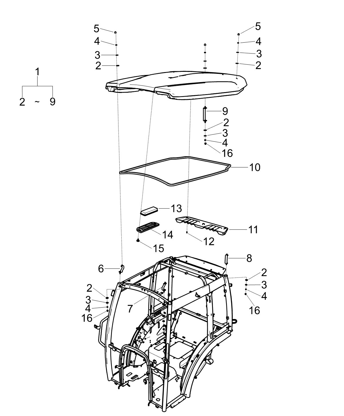 Roof Assy Mt3x Trg867