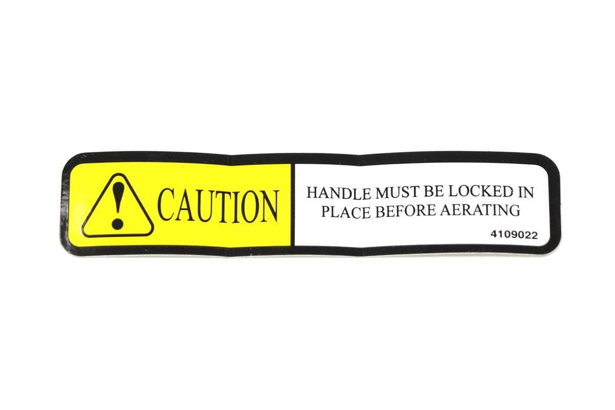 Decal-Caution Lock Handle