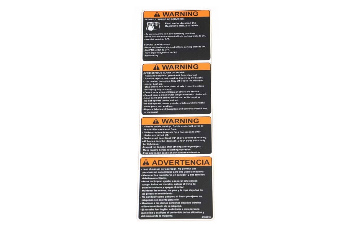 Label-Warning, Foot Plate