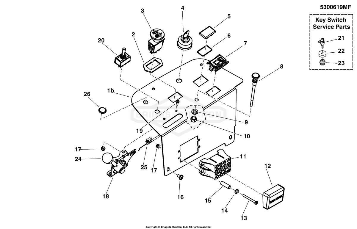 Ferris Switch Actuator diagram, part 5021734SM