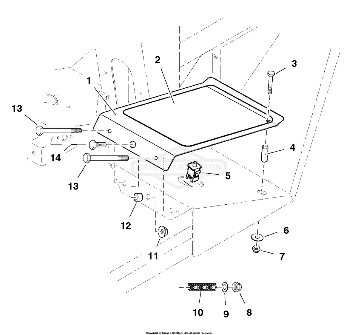 Ferris Switch Plunger No/N diagram, part 5022198SM