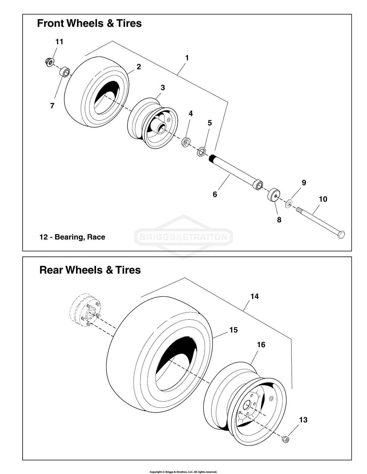 Ferris TIRE Assembly, 13 X 6.5 S diagram, part 5023136YP