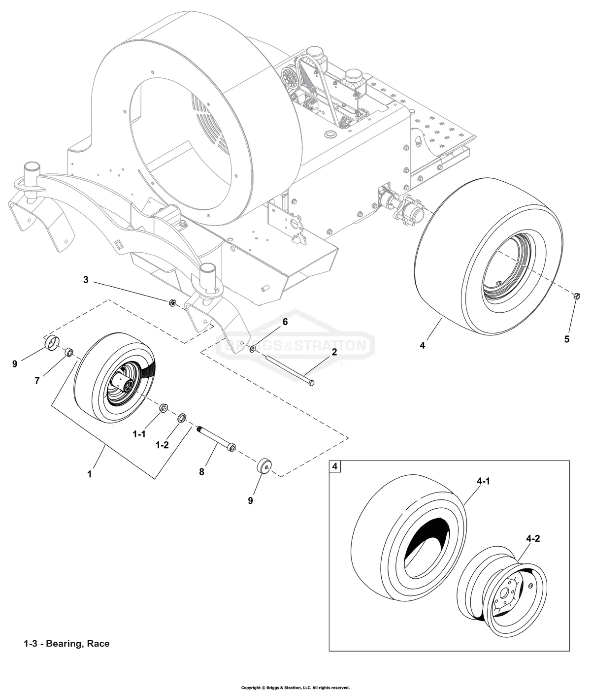 Ferris Tire Assembly, 13x6.50-6 diagram, part 5023279YP