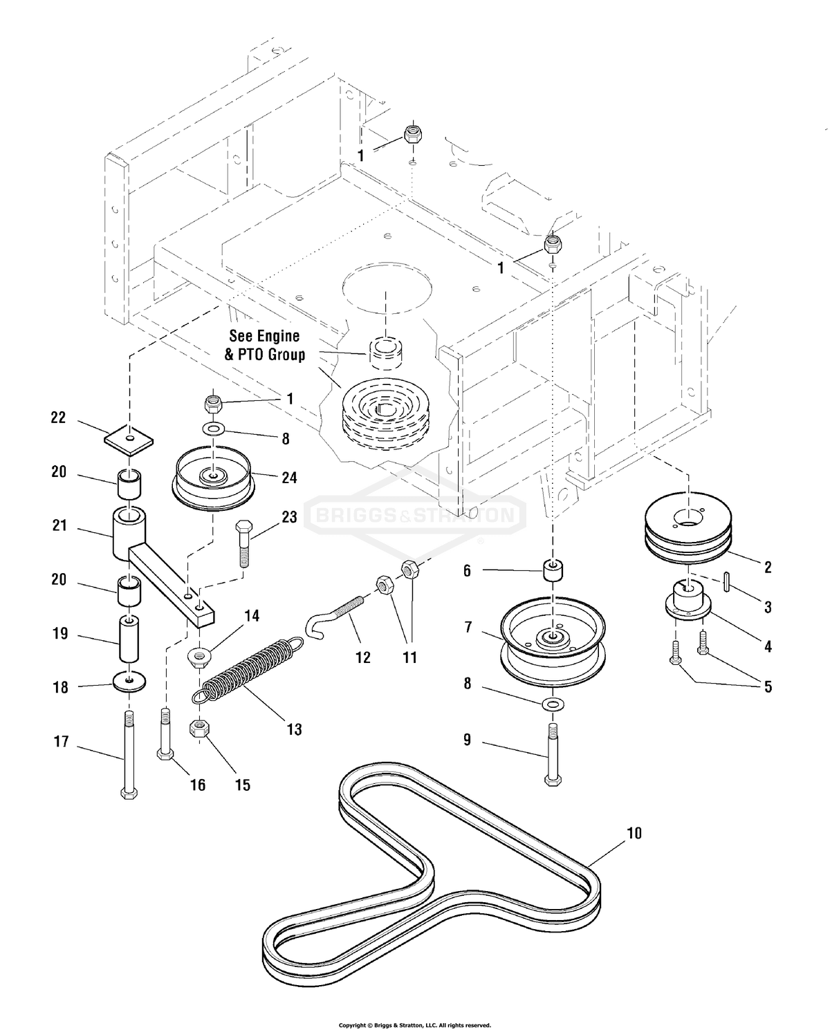 Ferris Banded Belt #41-1299 diagram, part 5100555SM