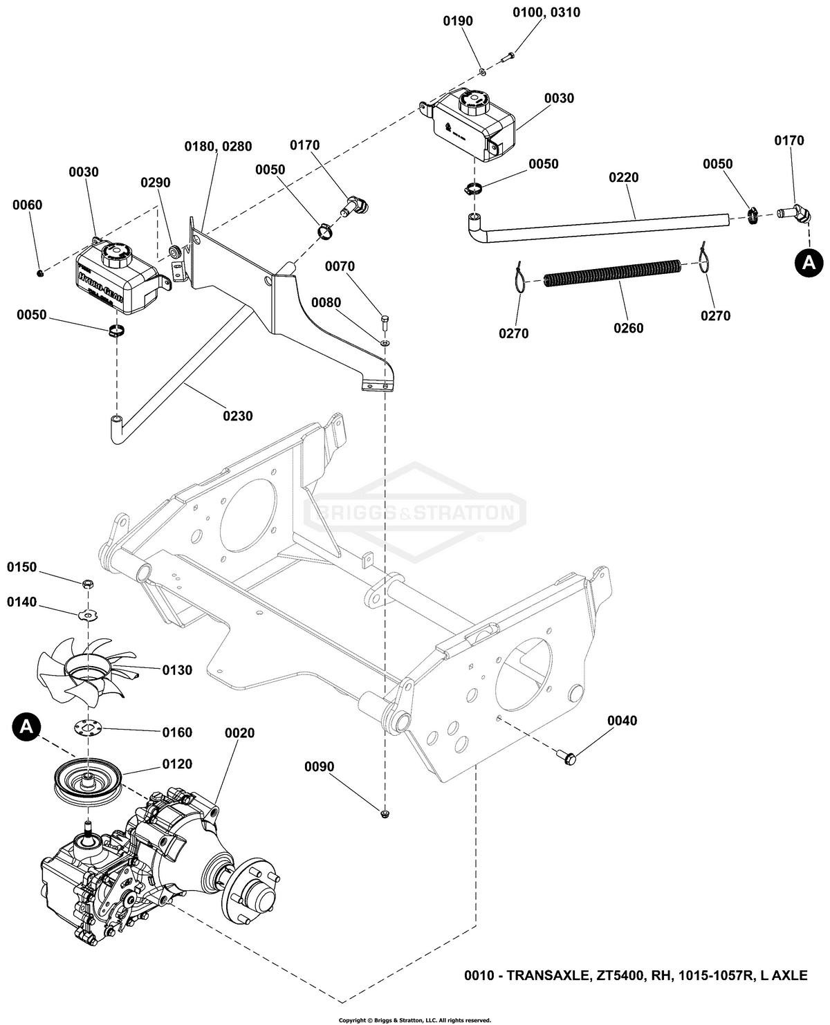 Ferris Fan Zt5400 diagram, part 5102874YP