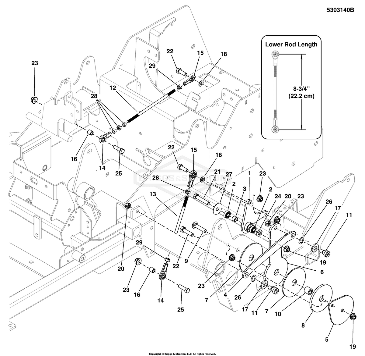 Ferris Rod 5/16x7.00 Lh-Rh diagram, part 5103674YP