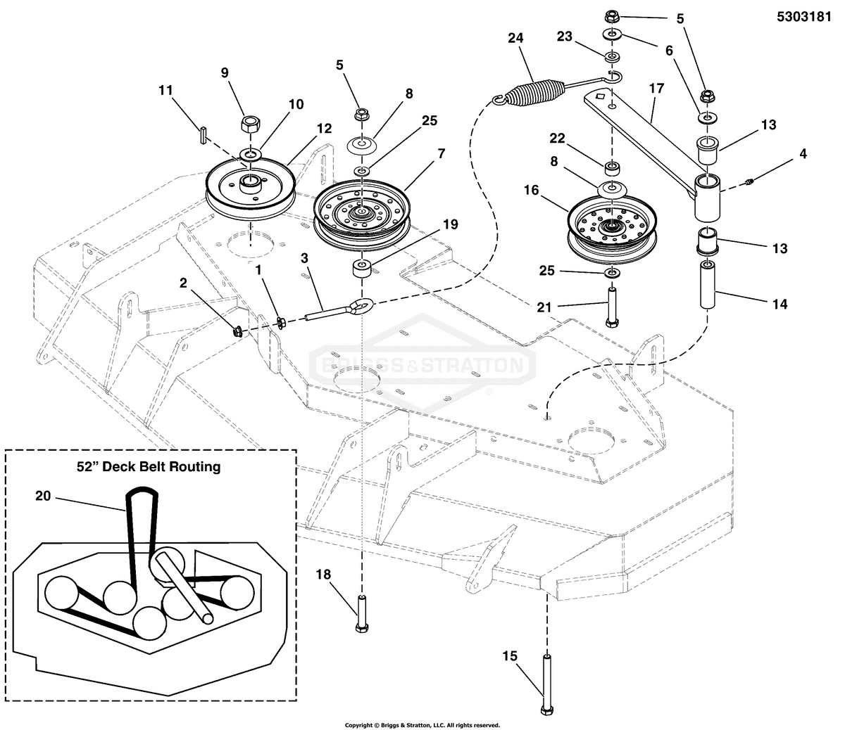 Ferris Belt - 162.40" 5V-SEC diagram, part 5103927YP