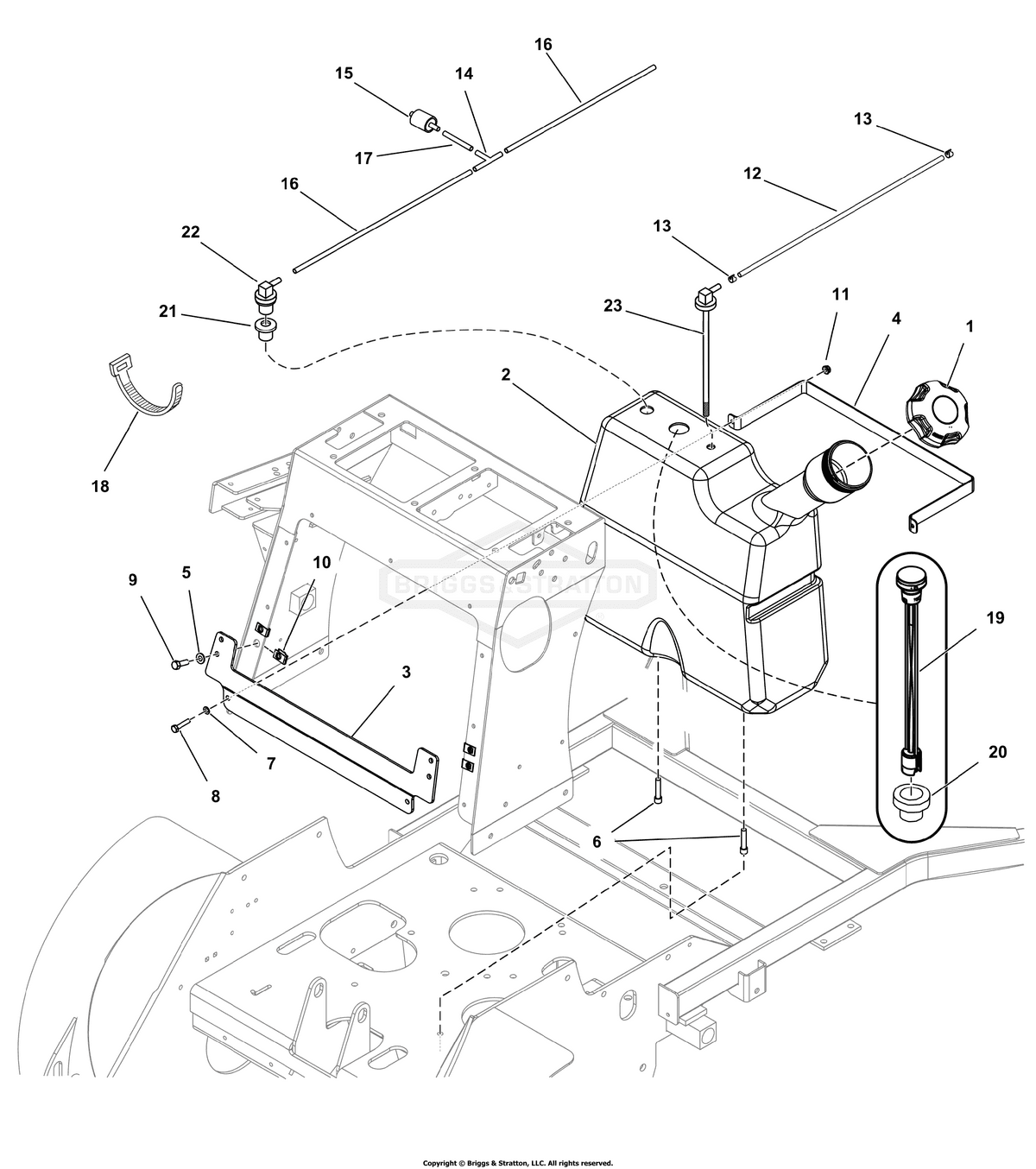 Ferris Cap Fuel diagram, part 5104686FS
