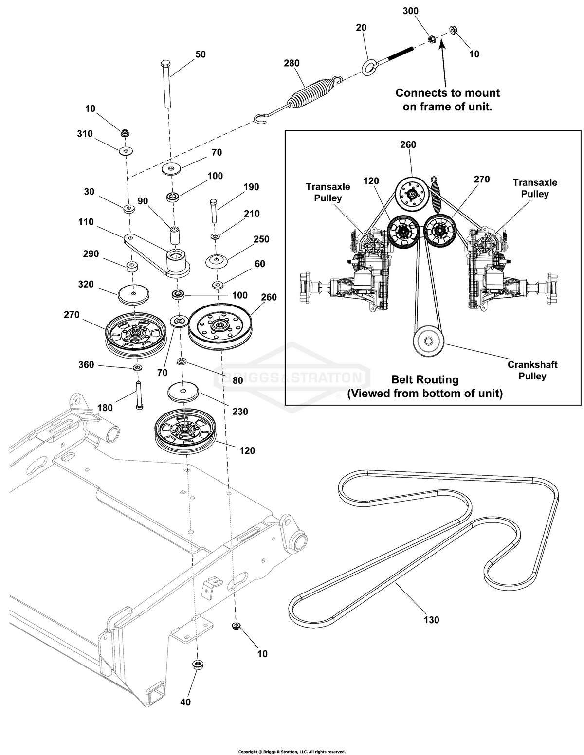 Ferris Idler Pulley diagram, part 5105101YP