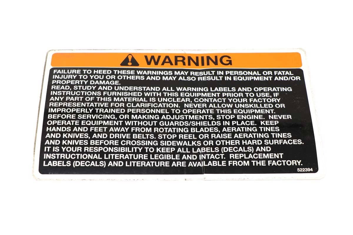 Decal Warning-Operator