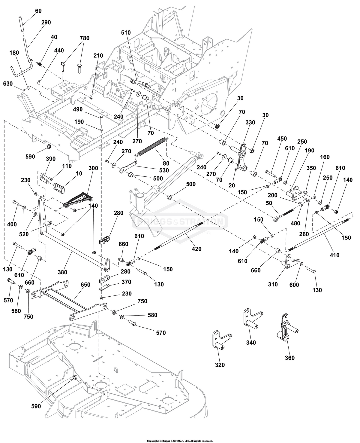 Ferris Lever Lift diagram, part 5401672AYP