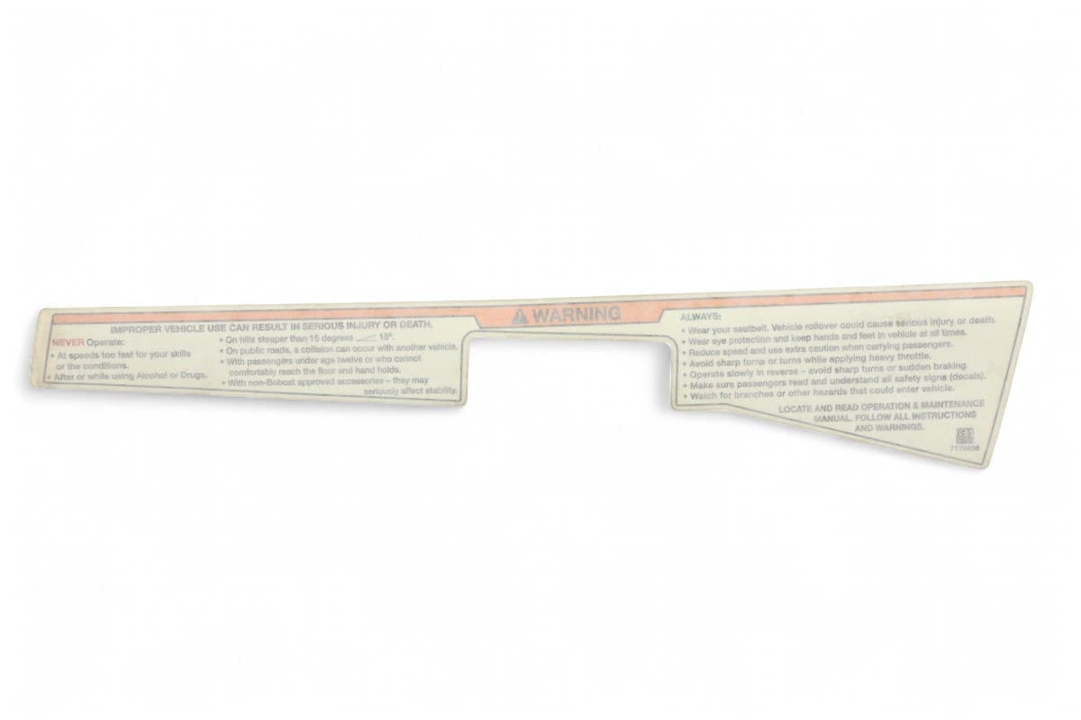 Decal Warning