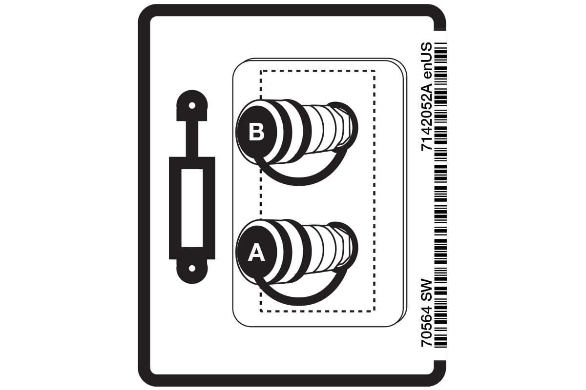 Decal, Dual Hydraulic Port