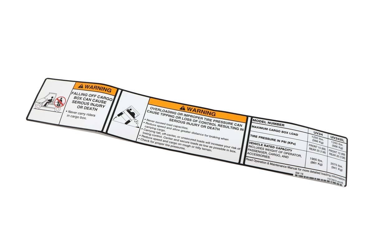 Decal Warning