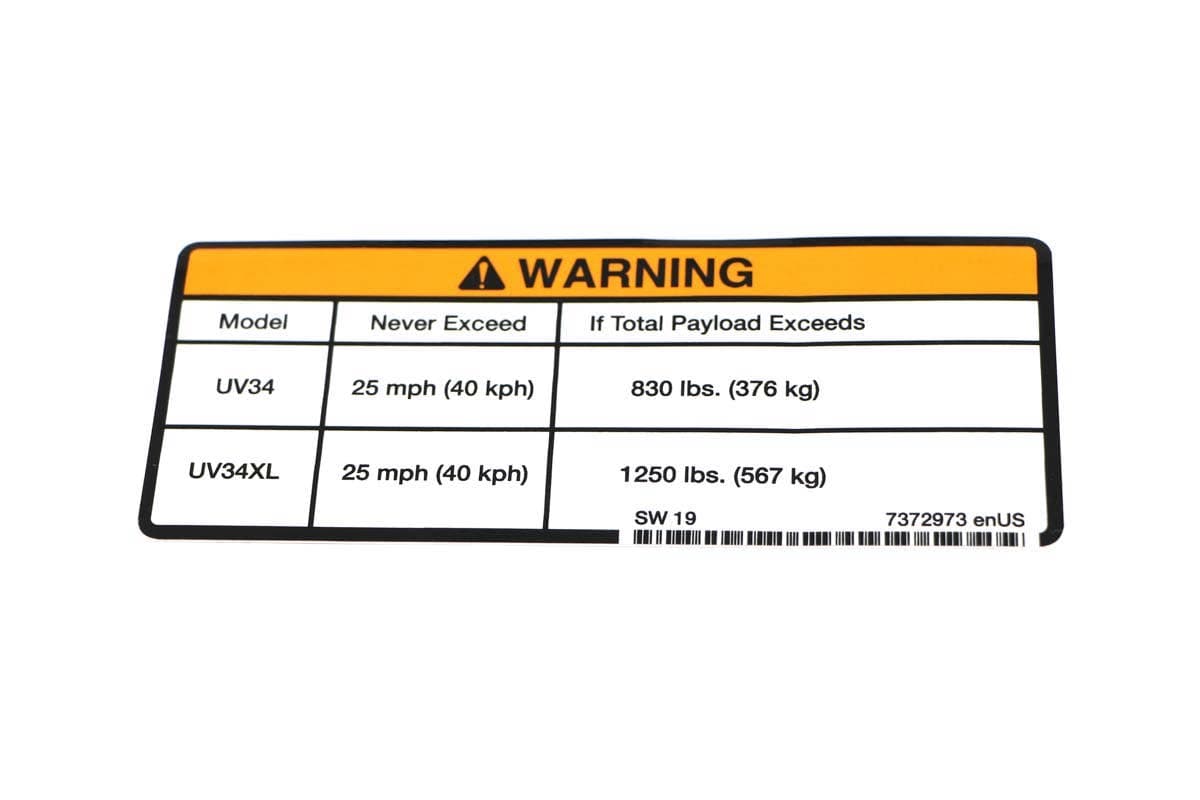 Decal Warning