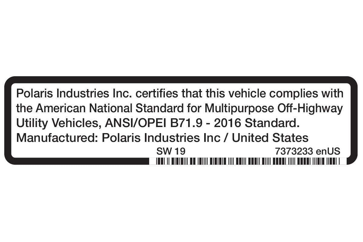 Decal Warning