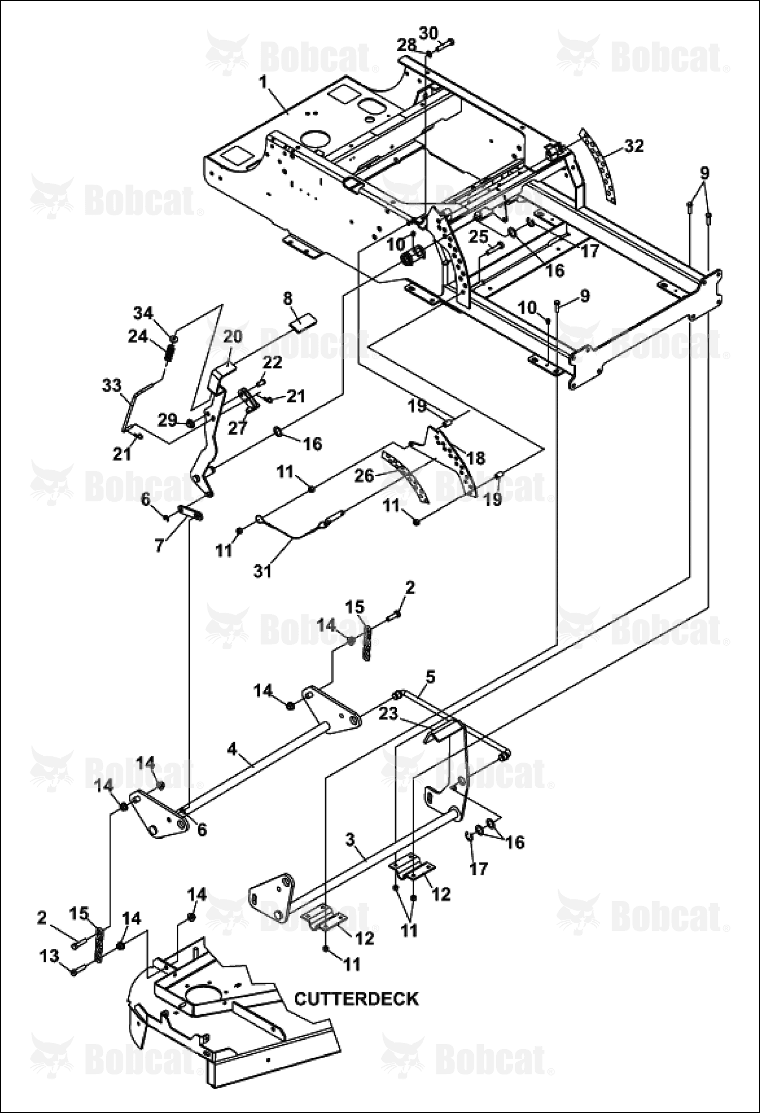 Weldment-Deck Lift Handle