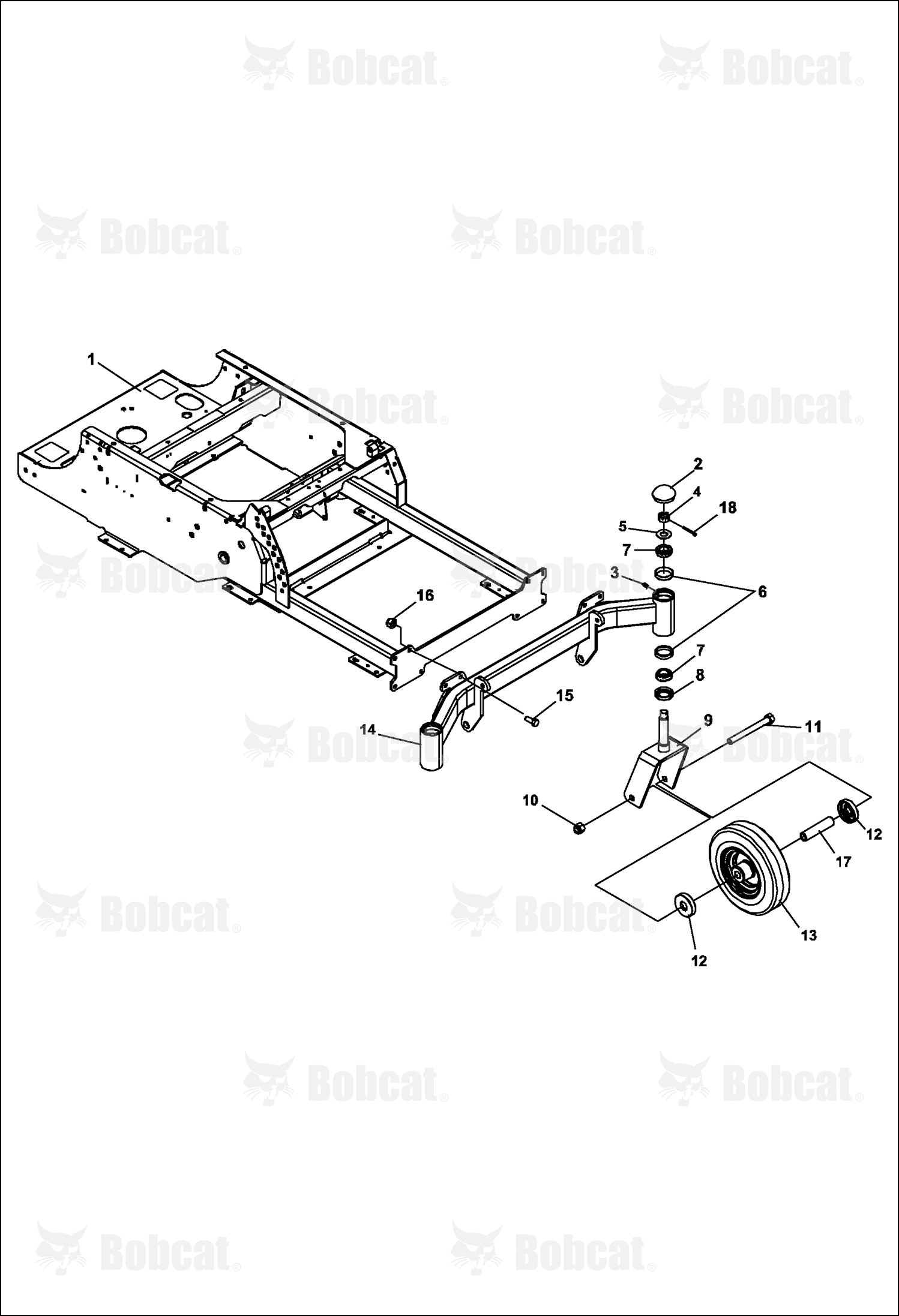Weldment-Yoke Caster