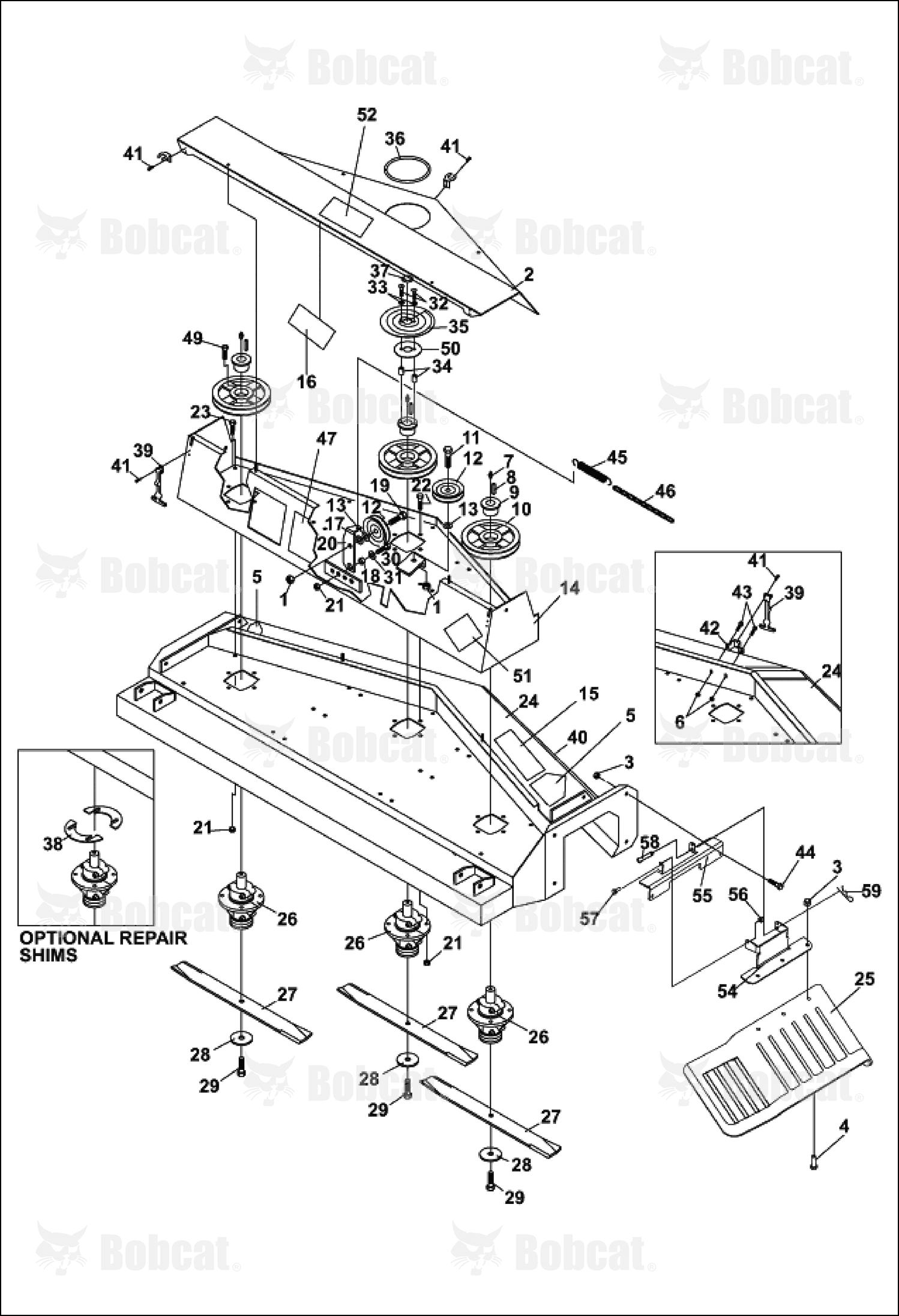 Bracket-Mntg, Deck Side 60IN