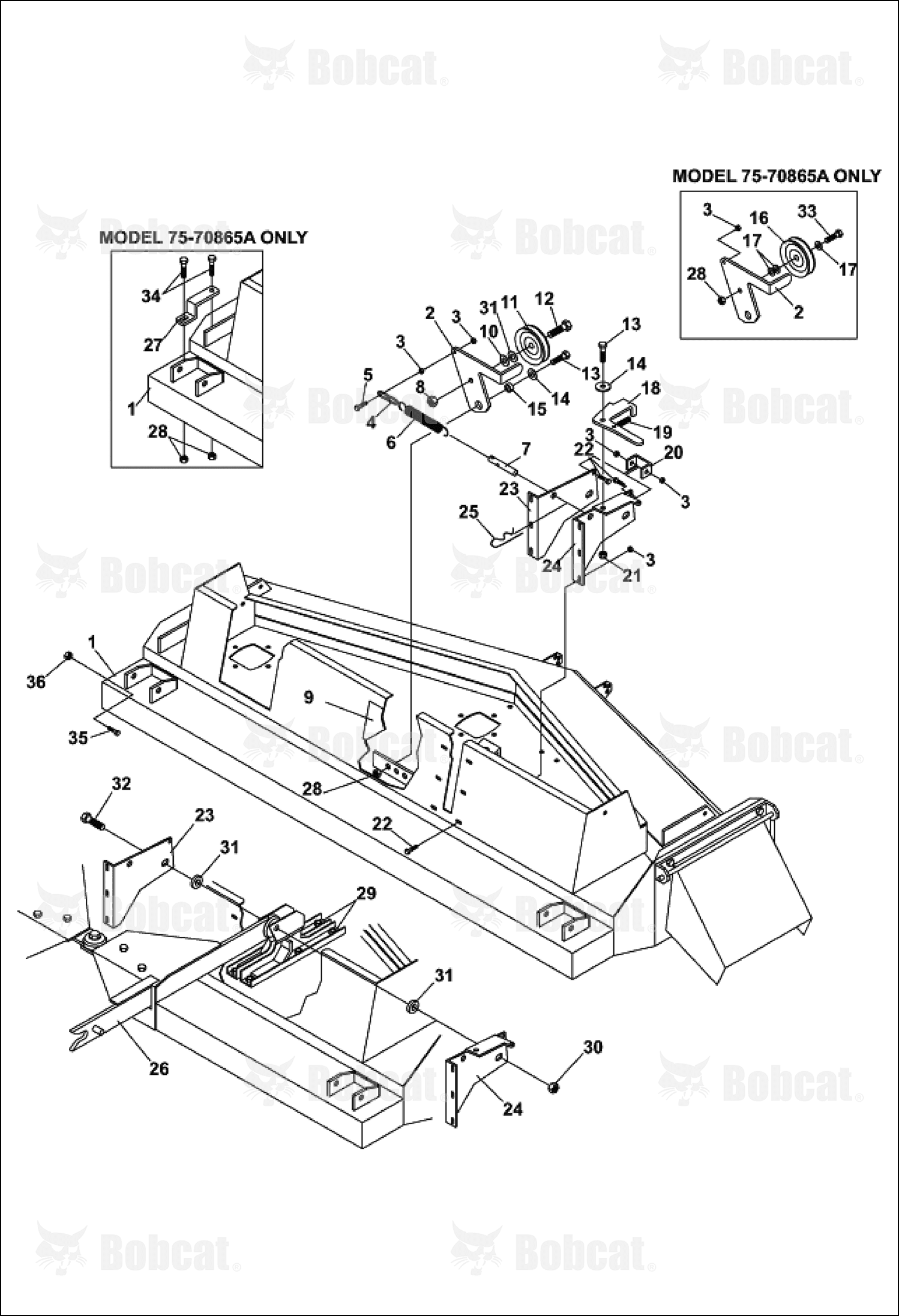 Flip-Up Deck Brace Left