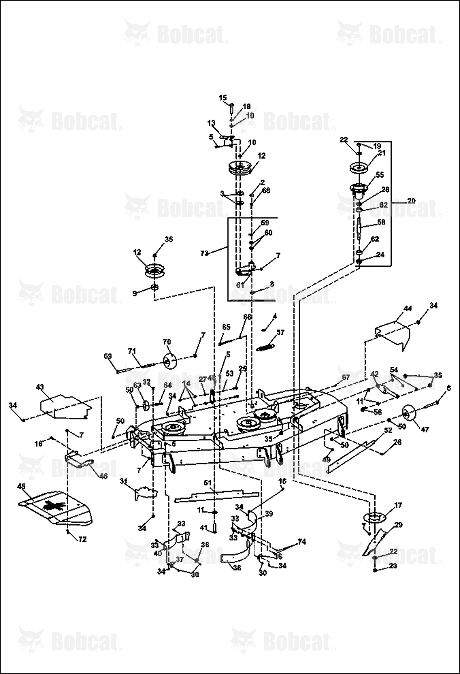 Baffle-Front, Center 61IN