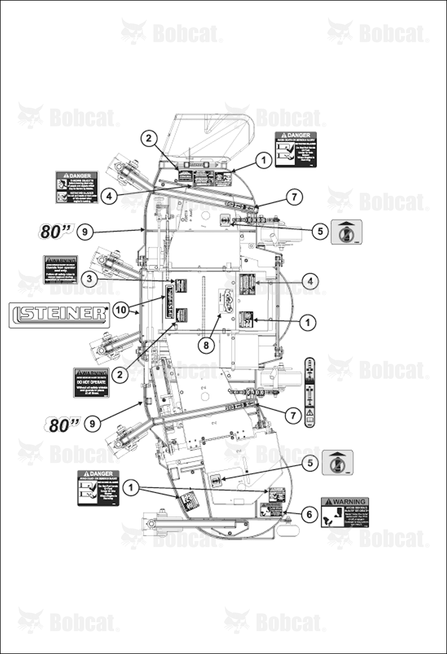 S-Decal,Belt Diagrm 80EFS Deck