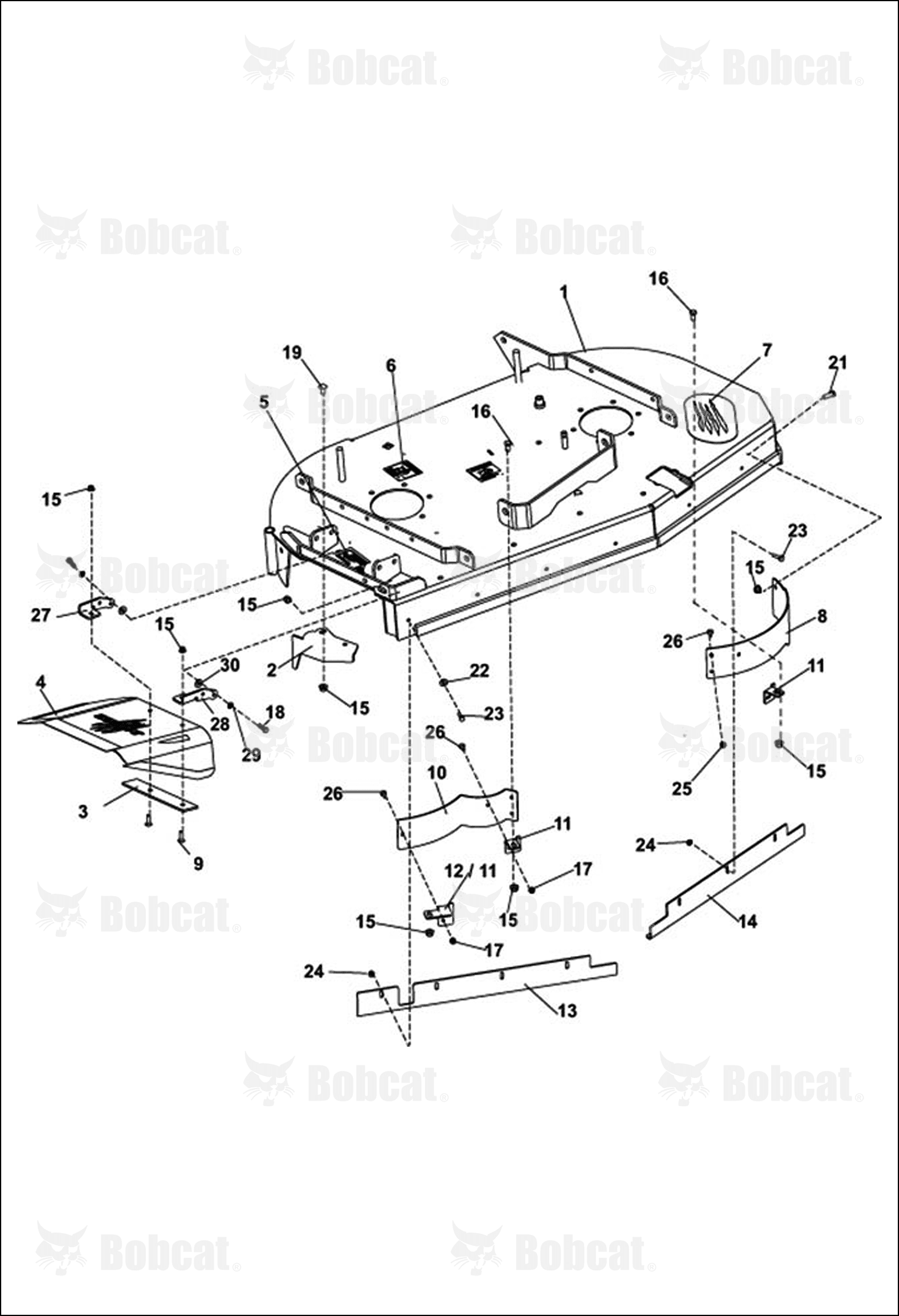 Baffle-Front, Left Hand 36IN
