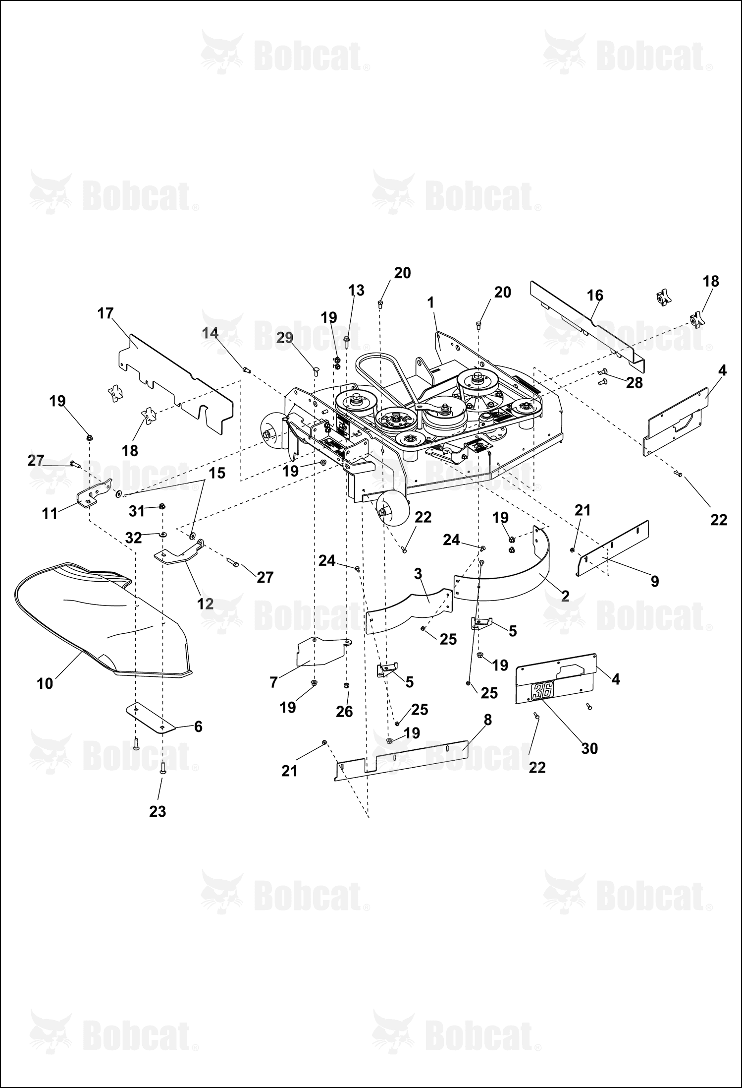 Bracket-Chute, Rear