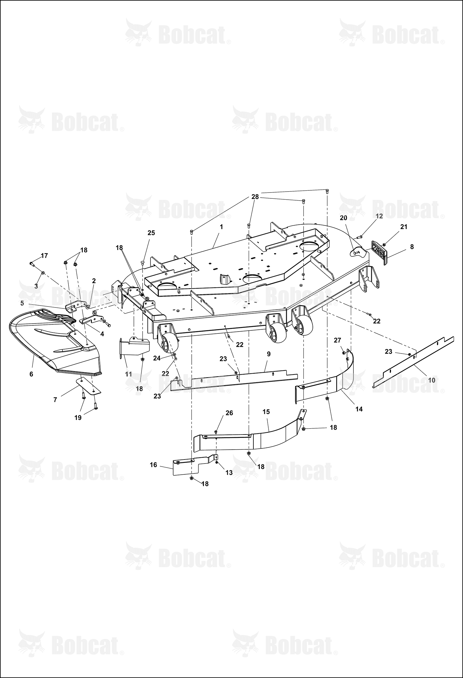 Baffle-Front, Cntr 61