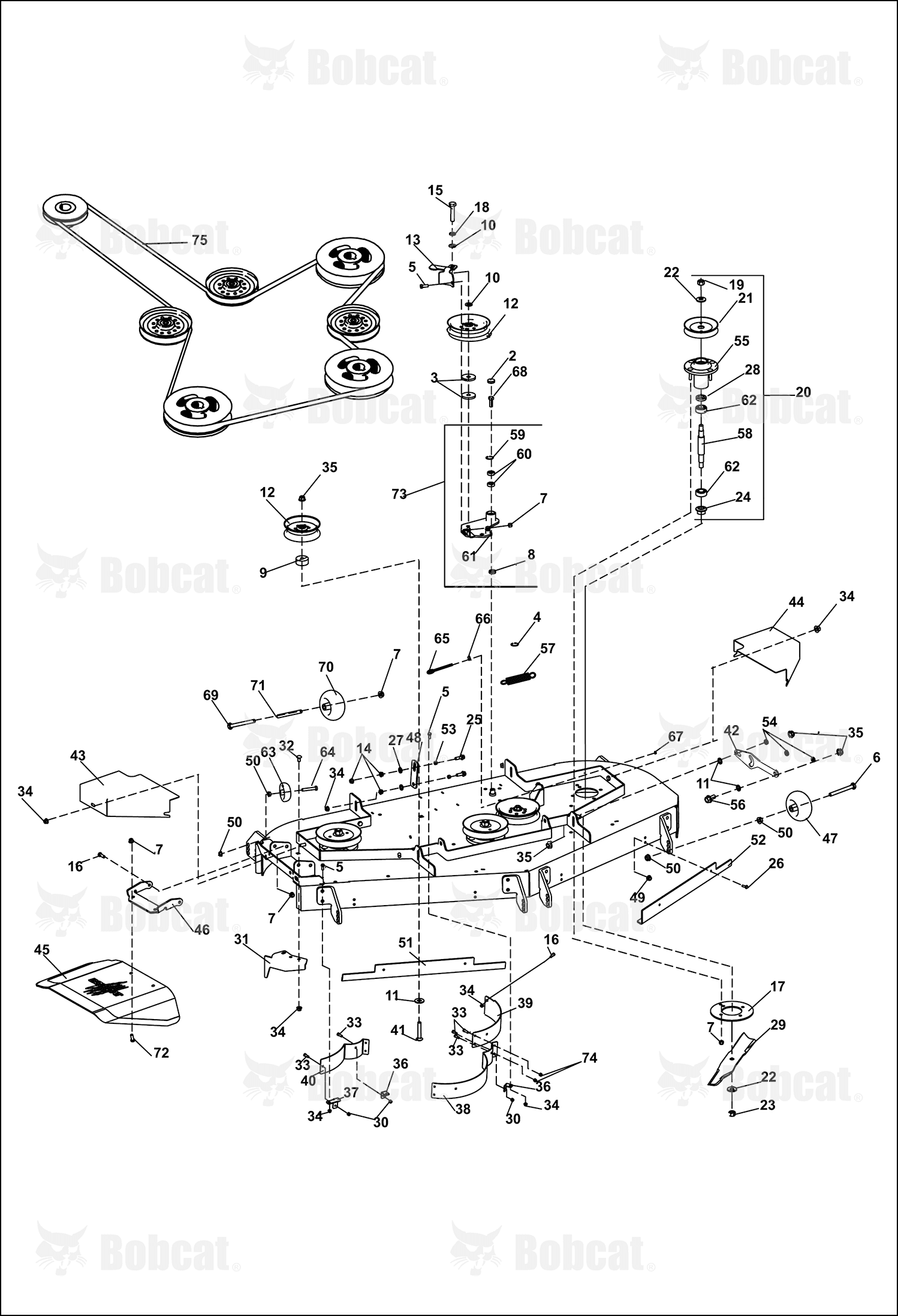 Cover-Belt,Deck 61 Right Hand