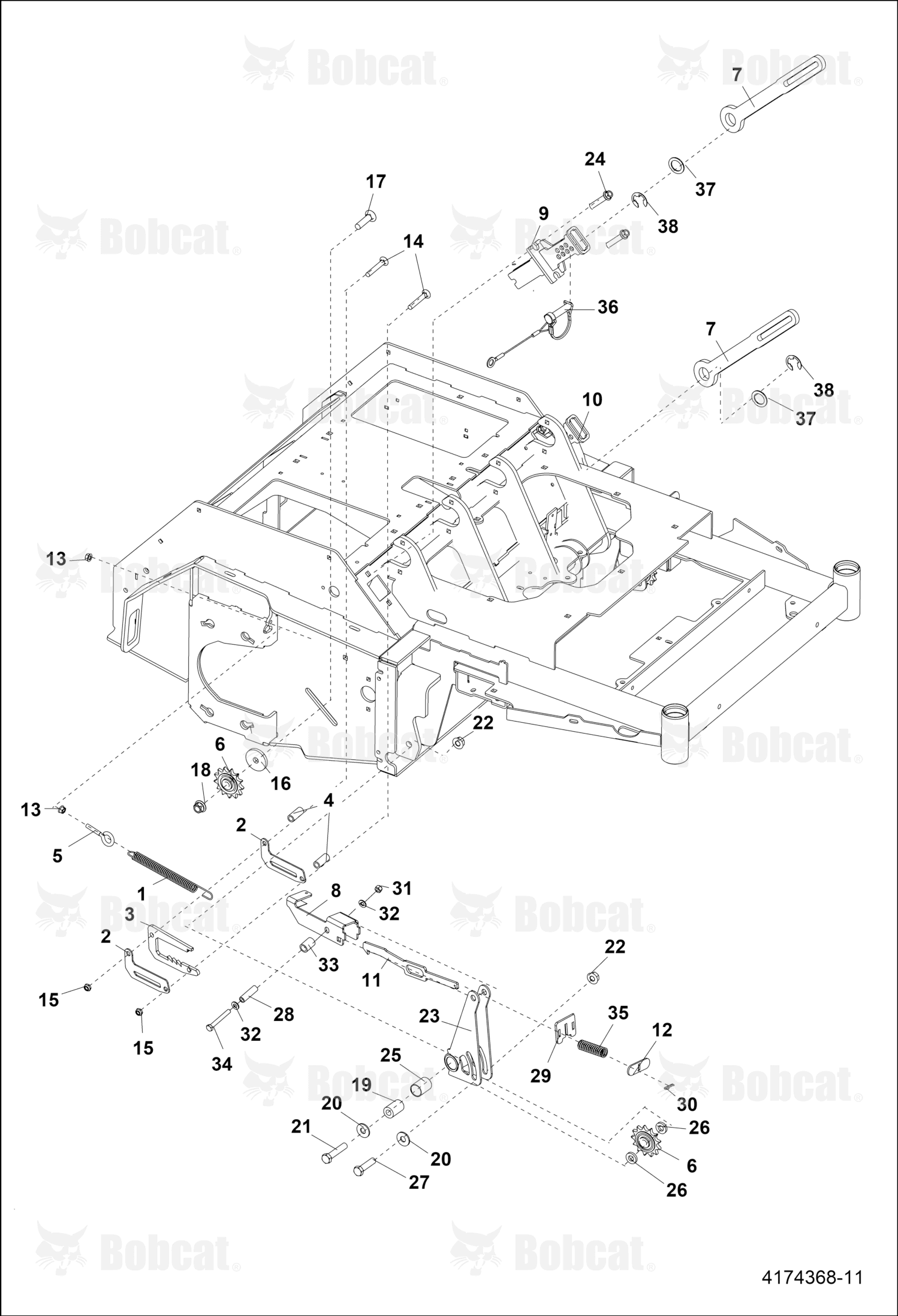 Bracket Tensioner Spring Left Hand