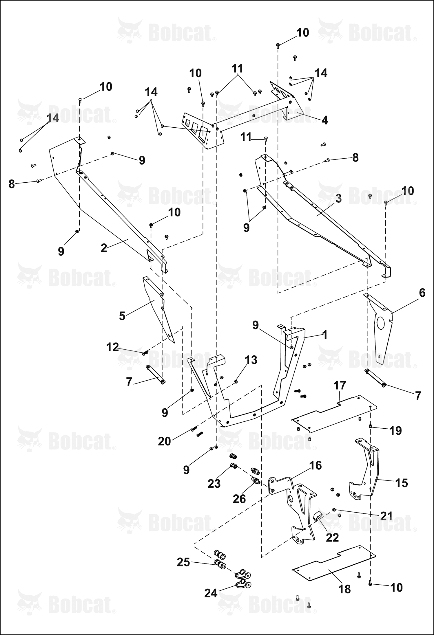 Bracket-Grill Mntg, Left Hand