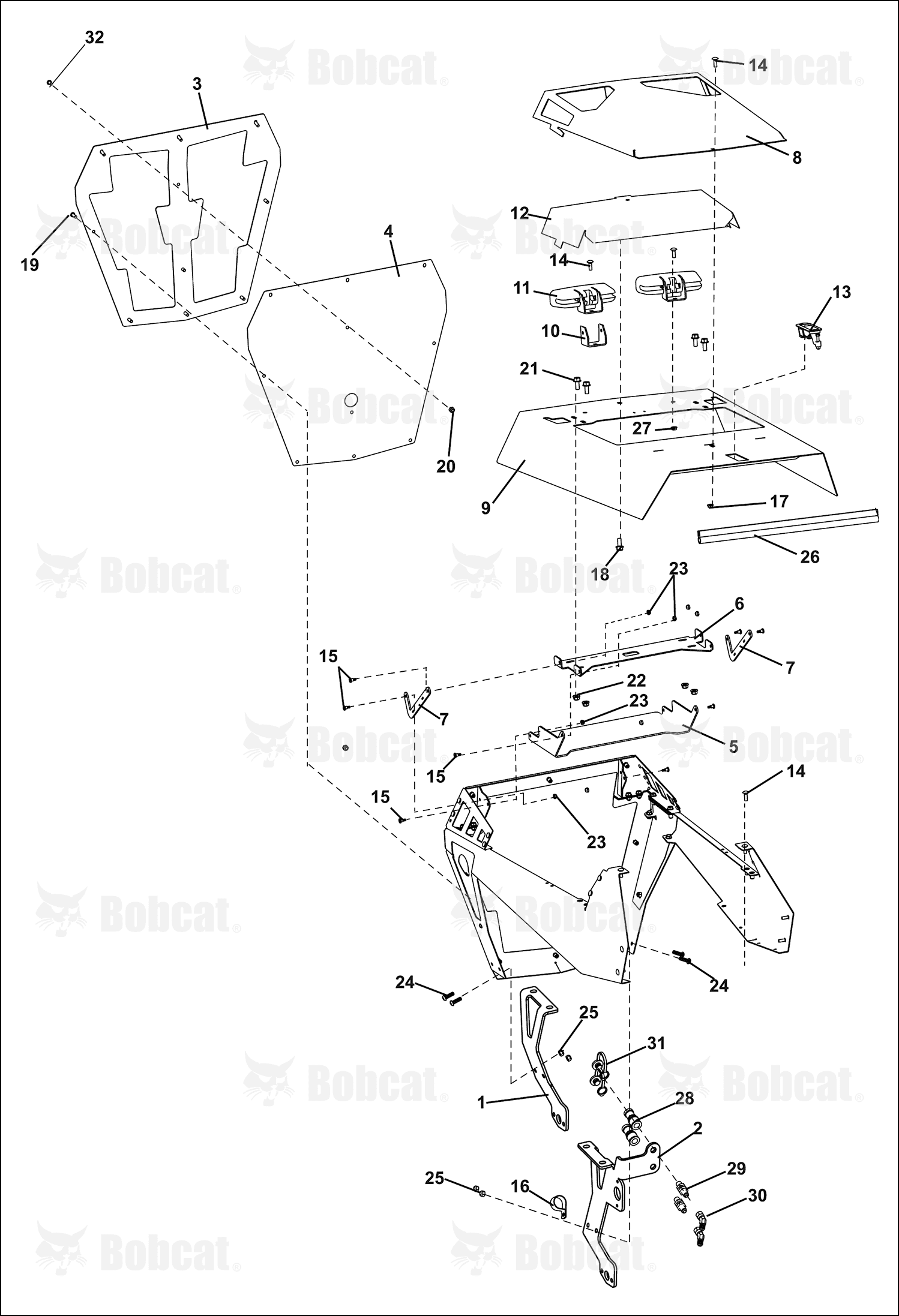Bracket-Hood, Lower